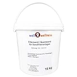 well2wellness® Filtersand Quarzsand für Sandfilteranlagen Körnung 0,4-0,8 mm im 15 kg Eimer