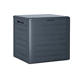 Kreher Kompakte Kissenbox/Aufbewahrungsbox in Anthrazit mit 140 Liter Volumen. Robust, abwaschbar und einfach im Aufbau!
