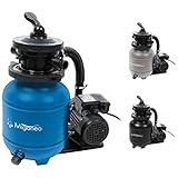 Miganeo 40385 Sandfilteranlage Dynamic 6500 Pumpleistung 4,5m³ blau, grau, schwarz, für Pool Schwimmbecken (Blau)