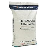 Nature Works Hi-Tech Filterglas für Pool Filteranlagen, Sandfilteranlage, von 100% reinem Flachglas, umweltschonend, Körnung 0,6 bis 1,0 mm (20 kg)