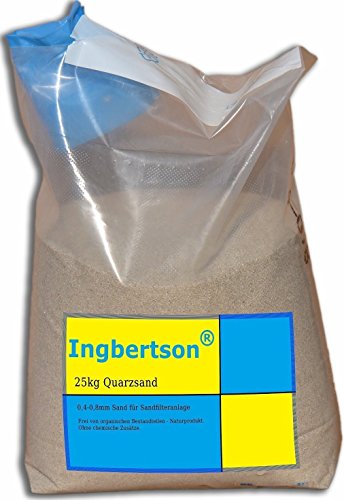 Ingbertson® 25kg Quarzsand 0,4-0,8mm Sand für Sandfilteranlage