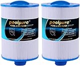 POOLPURE 2 Stück Spa Filter, Whirlpool Filter Ersatz für Unicel 6CH-940, Pleatco PWW50P3, PWW50-P3, Filbur FC-0359, Waterway Plastics 817-0050, 25252, 378902, 03FIL1400 (rechnung vorhanden)